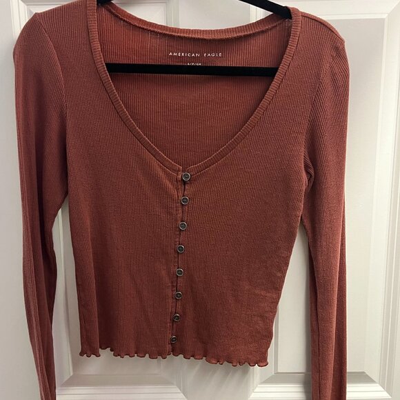 Basic American Eagle Long-sleeve Top - Picture 1 of 3